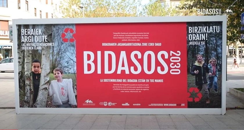 BidaSOS 2030 kanpaina Irunera eta Hondarribira itzuliko da, edukiontzi organikoan altan emandakoen %66 gainditu ondoren