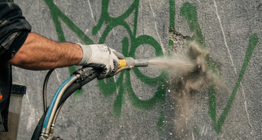 Limpieza de pintadas y retirada de carteles